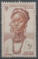 A.O.F 1948 - Jeune femme du Togo (sans Togo), obl. - YT 44 