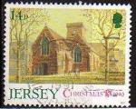 Jersey 1990 - Nol/Xmas : glise de St Helier church, obl. - YT 523 / SG 535 