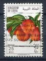 Timbre de LIBYE Royaume Indpendant 1968  Obl  N 340   Y&T  Fruits Abricots