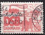 EUDK - 1972 - Yvert n 537 -  Chemin de fer danois (125 ans)