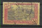 1924-33 MONACO 101 oblitr, cachet rond, vue, aminci, cte 17.00