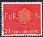 Timbre oblitr n 211(Yvert) Allemagne 1960 - Europa