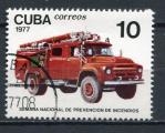 Timbre  CUBA   1977  Obl  N  2013   Y&T  Pompiers