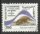 Tunisie 1986; Y&T n 1075; 350m faune; phoque-moine