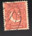 Pakistan 1948 Oblitr rond Used Croissant et toile rouge