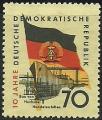 Alemania (RDA) 1959.- Aniversario RDA. Y&T 446. Scott 464. Michel 730.