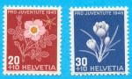 HELVETIA SUISSE FLEURS FLOWERS 1945 / MNH**