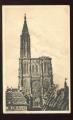 CPA 67 STRASBOURG Cathdrale Edition Affranchissement Oblitration Allemands