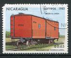 Timbre du NICARAGUA 1983  Obl  N 1265  Y&T   Trains Wagon