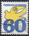 TCHECOSLOVAQUIE N° 2076a o Y&T 1974 Pigeon et emblème