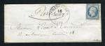 Rare lettre de Châteaudun ( Eure et Loir 1854 ) avec un n° 14Af - Cachet PC 780