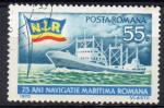 ROUMANIE N 2549 o Y&T 1970 75e Anniversaire de la navigation maritime Roumaine