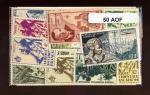 Afrique Occidentale Franaise lot de 50 timbres diffrents oblitrs et neufs