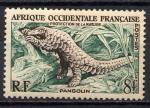 Timbre Colonies Franaises AOF Neuf *   N 52 Y&T Reptile