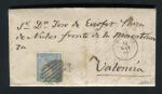 Belle lettre de Madrid pour Valencia ( 1865 ) avec un n° 88