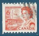 Canada n382Ab Elizabeth II 6c orange oblitr (dentel 10 horizontalement)