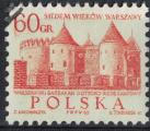 Pologne 1965 Oblitr Used Barbican chteau gothique renaissance SU
