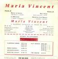 EP 45 RPM (7")  Maria Vincent  "  Marie la bonne  "