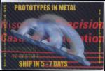 Carte publicitaire 3D - Prototypes in metal, Precision Casting