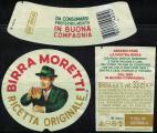 Italie Lot 3 tiquettes Bire Beer Labels Birra Moretti Ricetta Originale