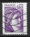 FRANCE - 1979 - Yt n 2060 - Ob - Sabine de Gandon 1,60 F violet