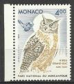 Monaco 1993; Y&T n 1857; 4,00F hibou Grand-Duc, Parc du Mercantour