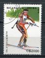 Timbre  NICARAGUA Poste Arienne 1989 Obl  N 1297 Y&T Biathlon