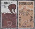 Tchad : n 67 et 68 o oblitr anne 1961