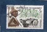 Timbre Dahomey Oblitr / 1963 / Y&T N181.
