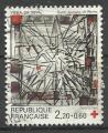 France 1986; Y&T n 2449; 2,20F+0,60 Croix-Rouge, vitrail