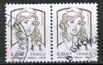 FRANCE 2013 / YT 4764 MARIANNE CIAPPA 0.05€  OBL RONDE  PAIRE