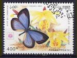 Timbre oblitr n 1038(Yvert) Cambodge 1991 - Papillon
