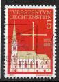 Liechtenstein Yvert N418 Oblitr 1966 glise de VADUZ 