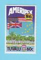 TUVALU AMERIPEX DRAPEAUX ARBRES 1986 / MNH**
