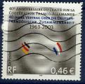 France 2003 - YT 3542 - cachet vague - 40 anniversaire trait franco-allemand