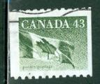 Canada 1992 Y&T 1297 oblitr Drapeau Timbre roulette