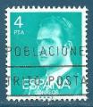 Espagne n2035 Juan Carlos 1er 4p vert-bleu oblitr