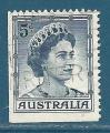 Australie N253 Elizabeth II oblitr (non dentel en bas et  gauche)