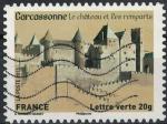 France Oblitr Carcassonne le chteau et les remparts 2013 Y&T 870