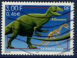 France 2000 - YT 3334 - cachet vague - allosaure