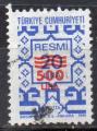 TURQUIE N° serv 184 o Y&T 1989 500l sur 20l bleu gris (n°178)