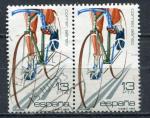 Timbre ESPAGNE   PA   1983  Obl  N 302 Paire Horizontale  Y&T   Cyclisme