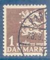 Danemark N304 Armoiries 1k brun oblitr