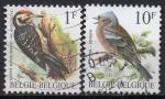 BELGIQUE N 2349 et 2350 o Y&T 1990 Oiseaux (Pic peichette et Pinson)