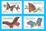 UGANDA OUGANDA PAPILLONS 1984 / MNH**