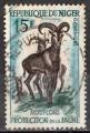 Niger 1959; Y&T n 101; 15F faune, mouflons