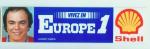 Laurent CABROL  /  VIVEZ EN EUROPE 1 / SHELL autocollant rare et ancien 