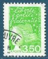 N3092 Marianne de Luquet 3.50 vert-jaune oblitr