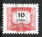Hongrie Yvert Taxe N219B oblitr 1958 chiffre 10 filler