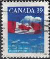 Canada 1990 Oblitr Canadian Flag over Clouds Drapeau Canadian et des nuages SU